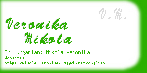 veronika mikola business card